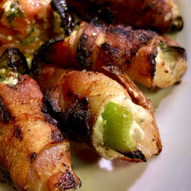 Bacon Wrapped Shrimp.