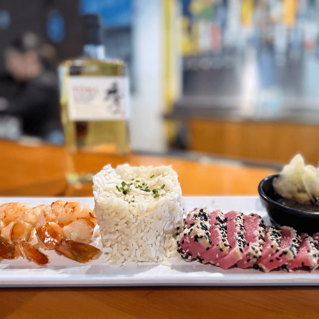 Ahi and Shrimp Combo.