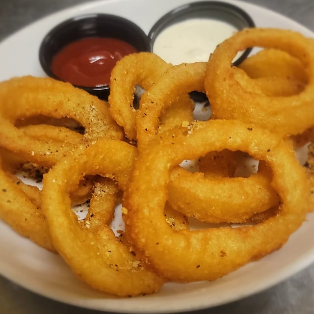 Basket of Onion Rings.